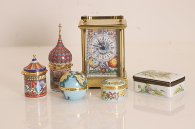 Lot 113 - A group of Staffordshire enamel boxes