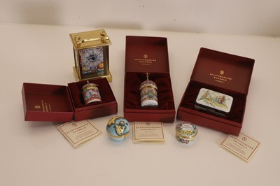 Lot 113 - A group of Staffordshire enamel boxes