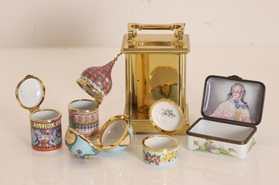 Lot 113 - A group of Staffordshire enamel boxes