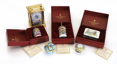 Lot 113 - A group of Staffordshire enamel boxes