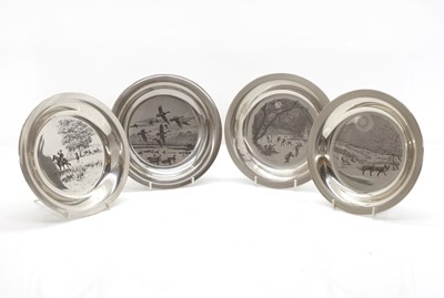 Lot 4 - A collection of four silver plates