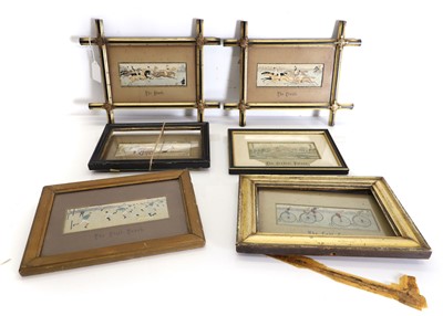 Lot 310 - A collection of six stevengraphs