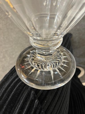 Lot 151 - A near pair of Baccarat ‘Edwige’ cut-glass vases