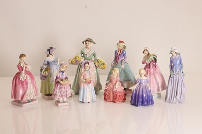 Lot 114 - A collection of ten Royal Doulton figures