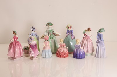 Lot 114 - A collection of ten Royal Doulton figures
