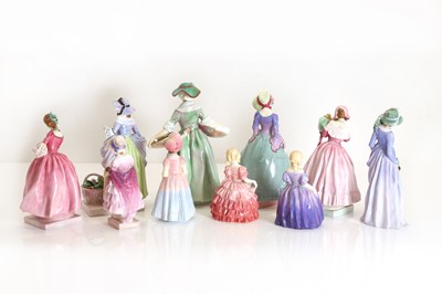 Lot 114 - A collection of ten Royal Doulton figures