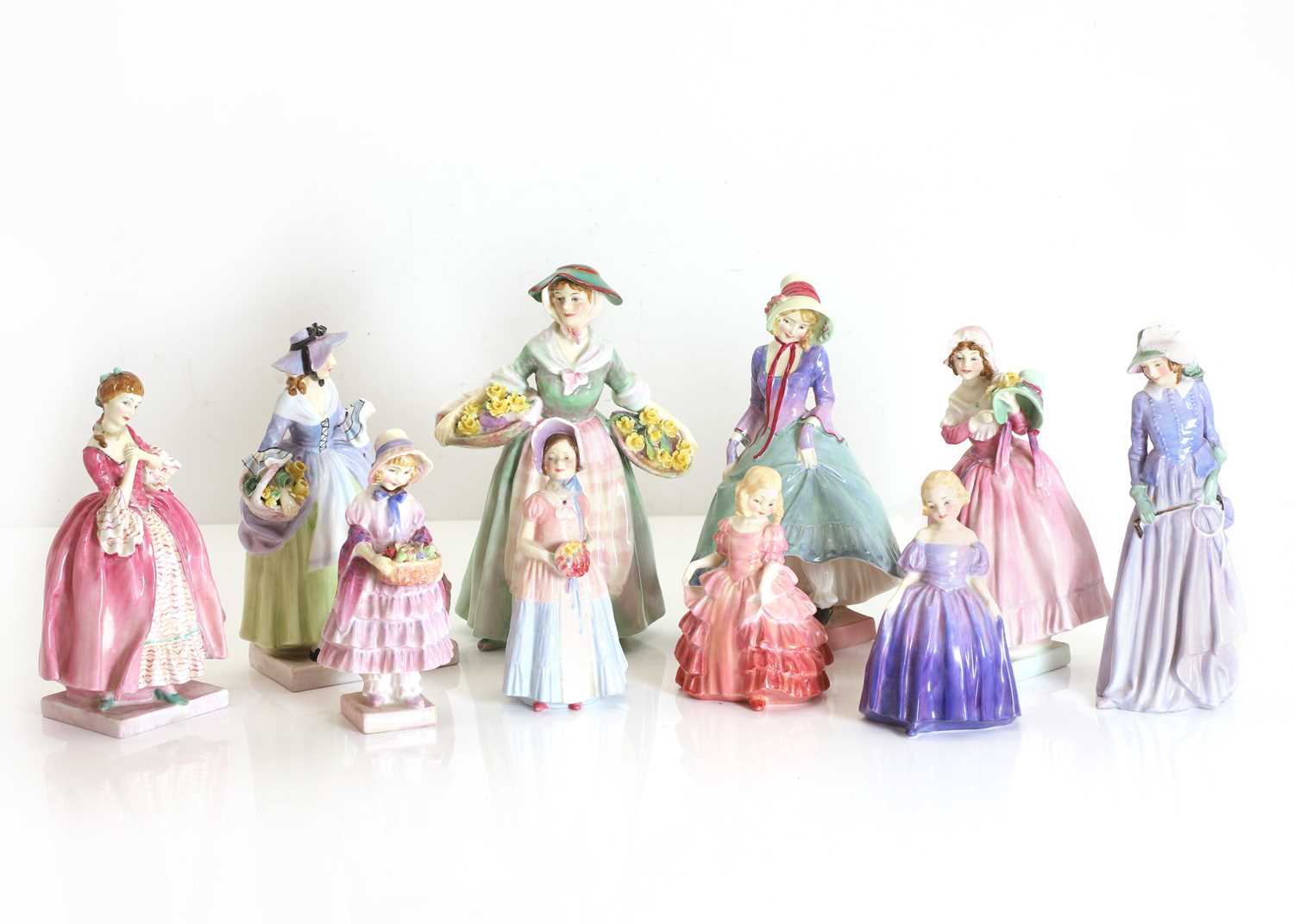 Lot 114 - A collection of ten Royal Doulton figures