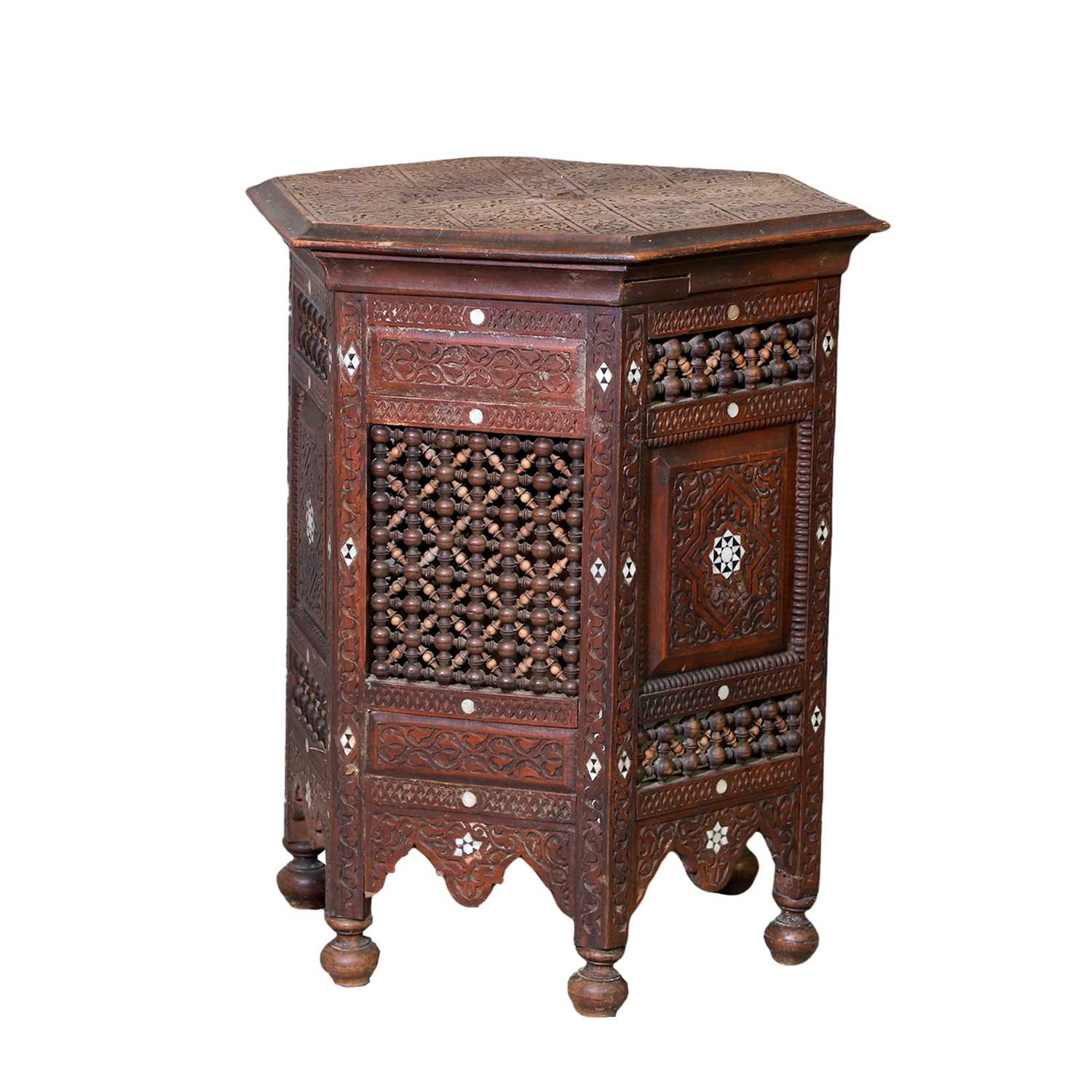 Lot 506 - A hardwood hexagonal table