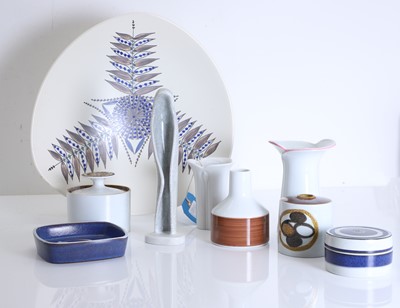 Lot 103 - A group of eight Scandinavian and German ceramics