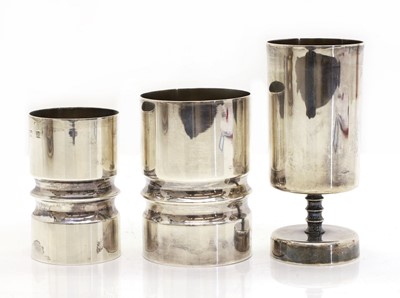 Lot 17 - Three modern silver goblets