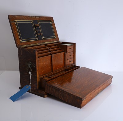 Lot 309 - A Victorian oak correspondence box