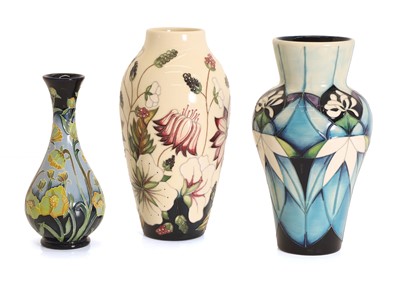 Lot 105 - A collection of three Moorcroft vases