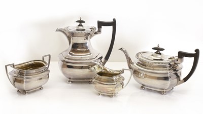Lot 20A - A four piece silver tea service