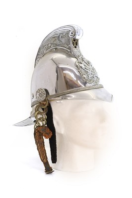 Lot 305 - A plated Merryweather fireman's helmet
