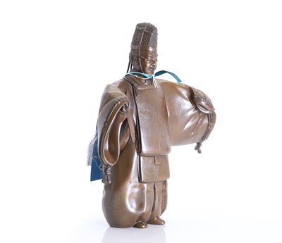 Lot 62 - A Japanese bronze Noh actor